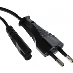 Кабель для аудио-видео техники IEC-320-C7--розетка 220V, 2-pin 1,8m ,черный, Telecom (TP228-1.8-B)