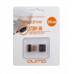 Память USB 2.0 16 GB Qumo Nano Black, черный