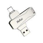 Память USB 3.0/USB Type-C 64 GB Netac U782C, серебристый (NT03U782C-064G-30PN)