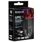 Зарядное устройство сетевое Defender UPC-11 1xUSB,5V/2.1А,кабель micro-USB 