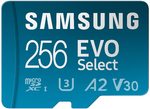 Карта памяти microSDXC [класс 10/UHS-I/U3] 256 GB SAMSUNG EVO Select +SD адаптер чтение до 130MB/s (MB-ME256KA/AM)