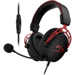 Наушники HyperX проводные с микрофоном Cloud Alpha HX-HSCA-RD/EE, 3.5 мм, черный, красный