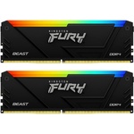 Оперативная память DIMM Kingston FURY Beast Black RGB XMP 16GB (8GB x2) DDR4-3200 (KF432C16BB2AK2/16)