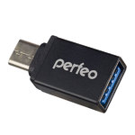 Переходник Perfeo PF-VI-O006 Type-C (M) - USB (F) OTG черный