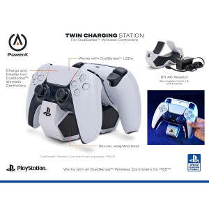 Зарядная станция PowerA Twin Charging для 2-х геймпадов DualSense (PS5 / PlayStation 5)