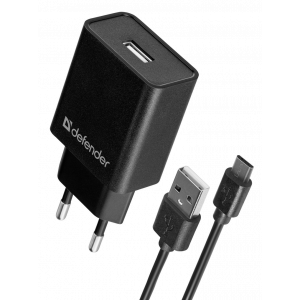 Зарядное устройство сетевое Defender UPC-11 1xUSB,5V/2.1А,кабель micro-USB Зарядное устройство сетевое Defender UPC-11 1xUSB,5V/2.1А,кабель micro-USB