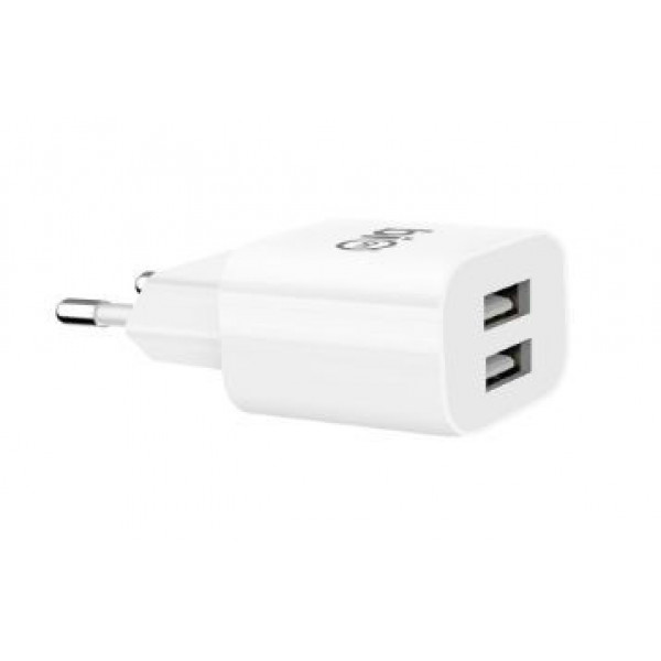 Сетевое зарядное устройство Bion , 2*USB-A, 10 Вт, белый [BXP-ADP-2A-10W]