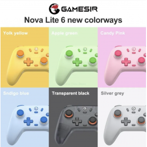 Беспроводной контроллер Gamesir T4 Nova Lite с печатной платой для Nintendo PC Steam Android iOS Беспроводной контроллер Gamesir T4 Nova Lite с печатной платой для Nintendo PC Steam Android iOS