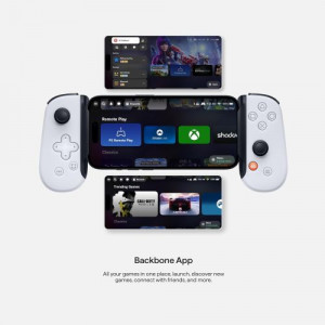 BACKBONE One Mobile Gaming Controller (Android and iPhone 15 USB-C PlayStation Edition White)