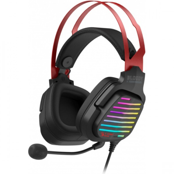 Игровые наушники A4tech Bloody G560, проводные (USB), черный/красный
