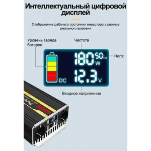 Инвертор автомобильный ANENJI , 4000 Вт с выходом чистой синусоиды