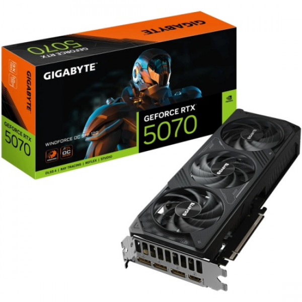 Видеокарта GIGABYTE GeForce RTX 5070 WINDFORCE OC SFF 12G Видеокарта GIGABYTE GeForce RTX 5070 WINDFORCE OC SFF 12G