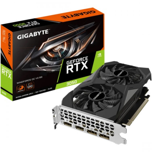 Видеокарта GIGABYTE GeForce RTX 3050 WINDFORCE OC V2 6G Видеокарта GIGABYTE GeForce RTX 3050 WINDFORCE OC V2 6G