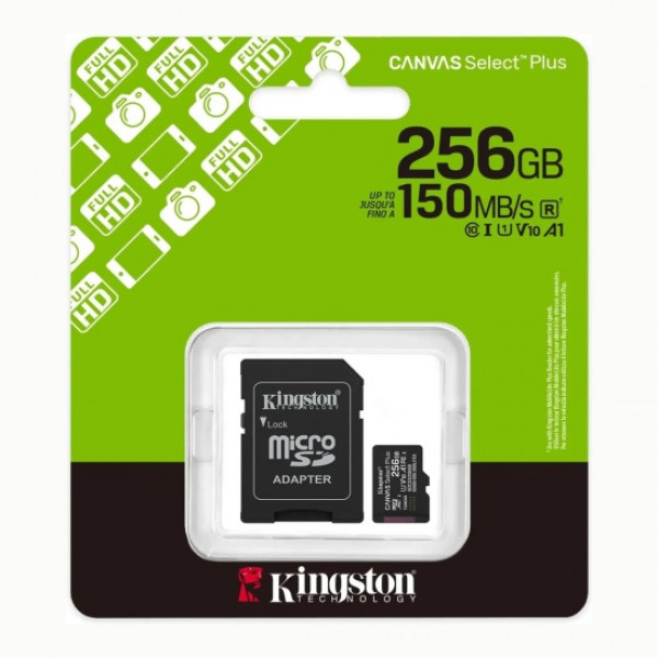 Флеш карта microSDXC 256Gb Kingston SDCS3/256GbSP Canvas Select Plus w/o adapter Флеш карта microSDXC 256Gb Kingston SDCS3/256GbSP Canvas Select Plus w/o adapter