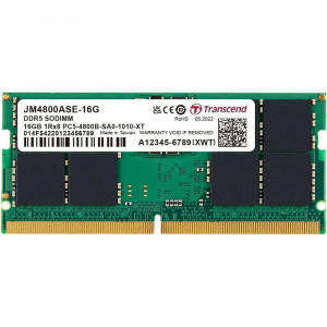 Оперативная память Transcend SODIMM DDR5-4800 16384 MB PC5-38400 (JM4800ASE-16G) Оперативная память Transcend SODIMM DDR5-4800 16384 MB PC5-38400 (JM4800ASE-16G)