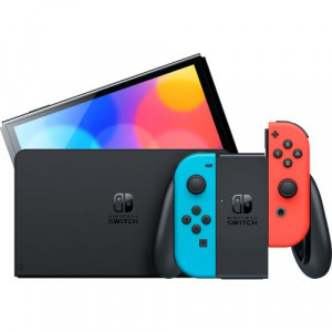 Игровая приставка Nintendo Switch OLED, неоновый красный Chip+256gb Игровая приставка Nintendo Switch OLED, неоновый красный Chip+256gb