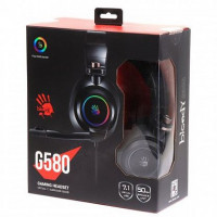 Гарнитура игровая A4 Bloody G580 черный, подсветка, звук 7.1.