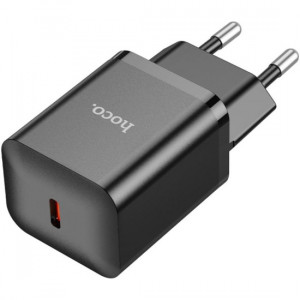 Сетевое зарядное устройство Hoco N27 Black 20W (PD+QC+AFC) USB-C, черный