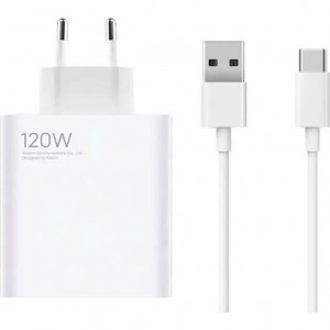 Зарядное устройство для телефона с кабелем 120W Xiaomi / Зарядный блок Type C с кабелем